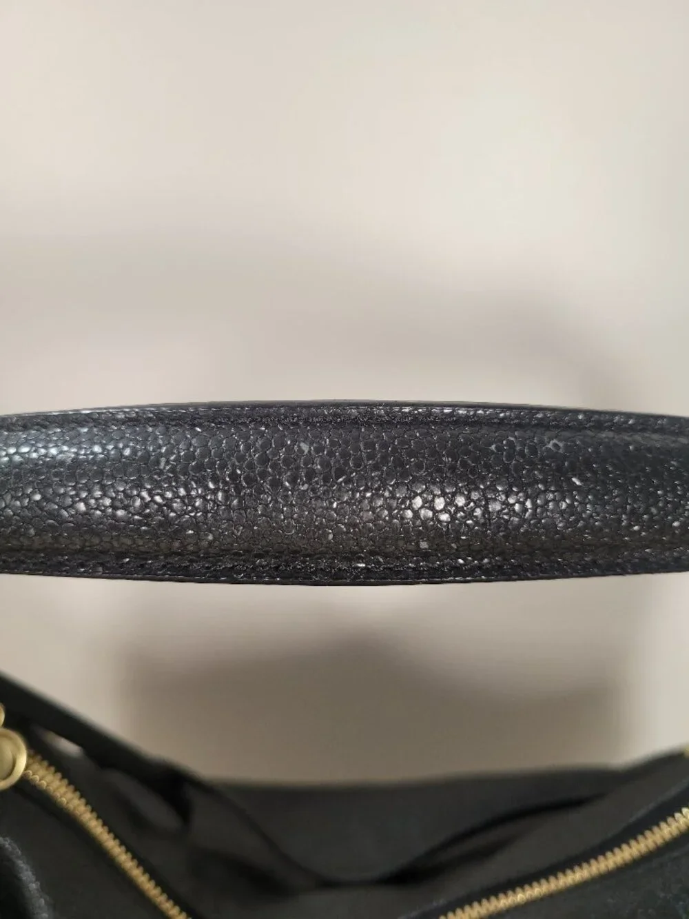 Coach Black Pebbled Leather Shoulder Bag | Gold Hardware | Classic Hobo Style - Picture 13 of 14